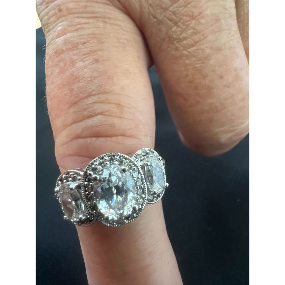 Tacori "Bloom with Love" 3-Stone Ring, Size 8 - Picture 4 of 9